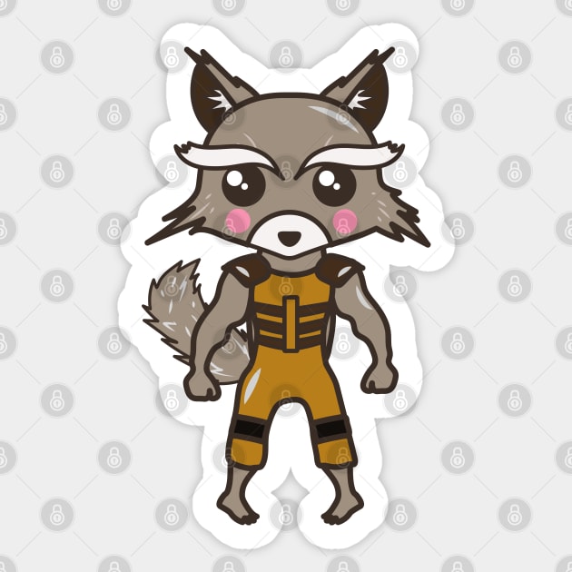 Space Raccoon Sticker by fashionsforfans